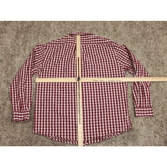Nat Nast Button Up Shirt Mens XL Red White Check Cotton Casual - Picture 4 of 6